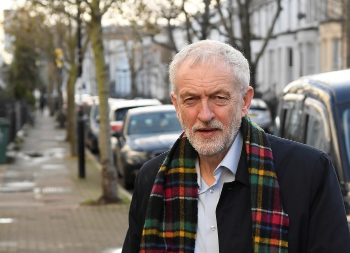 Labour-leder Jeremy Corbyn etter valgnederlaget i Storbritannia.		 Foto: REUTERS/Toby Melville