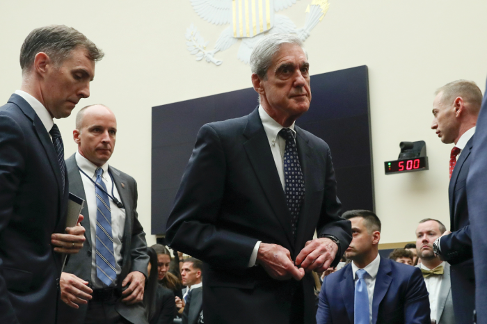 Robert Mueller i forbindelse med høringen 24. juli																																				REUTERS/Leah Millis