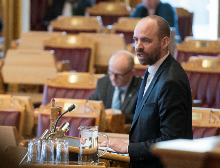 Arild Grande (Ap) i Stortingets spørretime.												Foto: Vidar Ruud / NTB scanpix