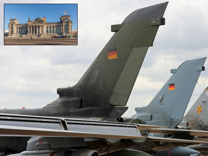 ■	Den tyske forbundsdagen (innfeldt) vedtok 4.12 å sende tyske krigsfly og mannskaper inn i den skitne krigen i Syria