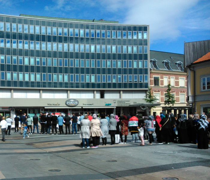 En selsom fredsdemonstrasjon i Fredrikstad