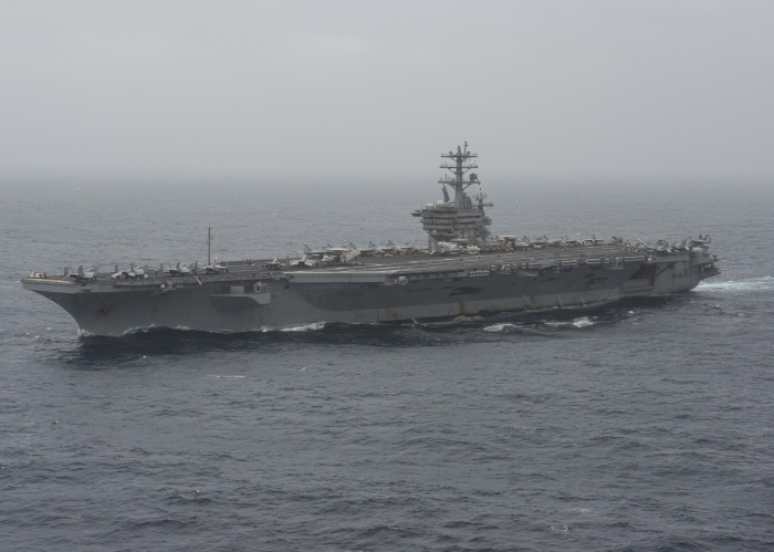Hangarskipet USS Nimitz, Mass Communication Specialist 3rd Class Elliot Schaudt/U.S. Navy via AP