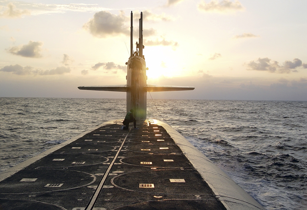 Illustrasjonsfoto: En amerikansk Ohio-klasse atomubåt, USS Wyoming																												Lt. Rebecca Rebarich/U.S. Navy via AP