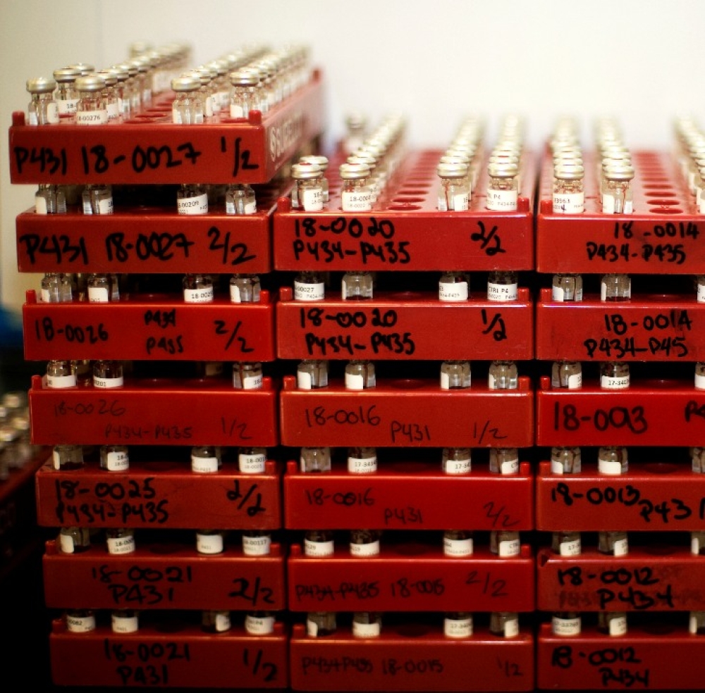 Urinprøver fra utøvere på et laboratorium												REUTERS/Christinne Muschi